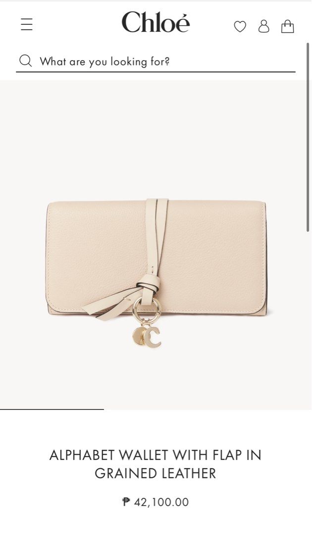 Chloe Wallet (Category: Wallets & Card holders) located in Puerto Princesa. Submitted by rorysroomdeclutter (Listing ID 1390009159, Image 1). Description: Price is nego! Guaranteed Authentic w/ authenticity certificate Chloe Alphabet Wallet with Flap in Grained Leather Lost charm :( Personally bought this in Japan Grained & shiny calfskin Main lining: Lambskin - Snap button closure - 1 main compartment - 1 flat pocket - 1 back outside flat pocket