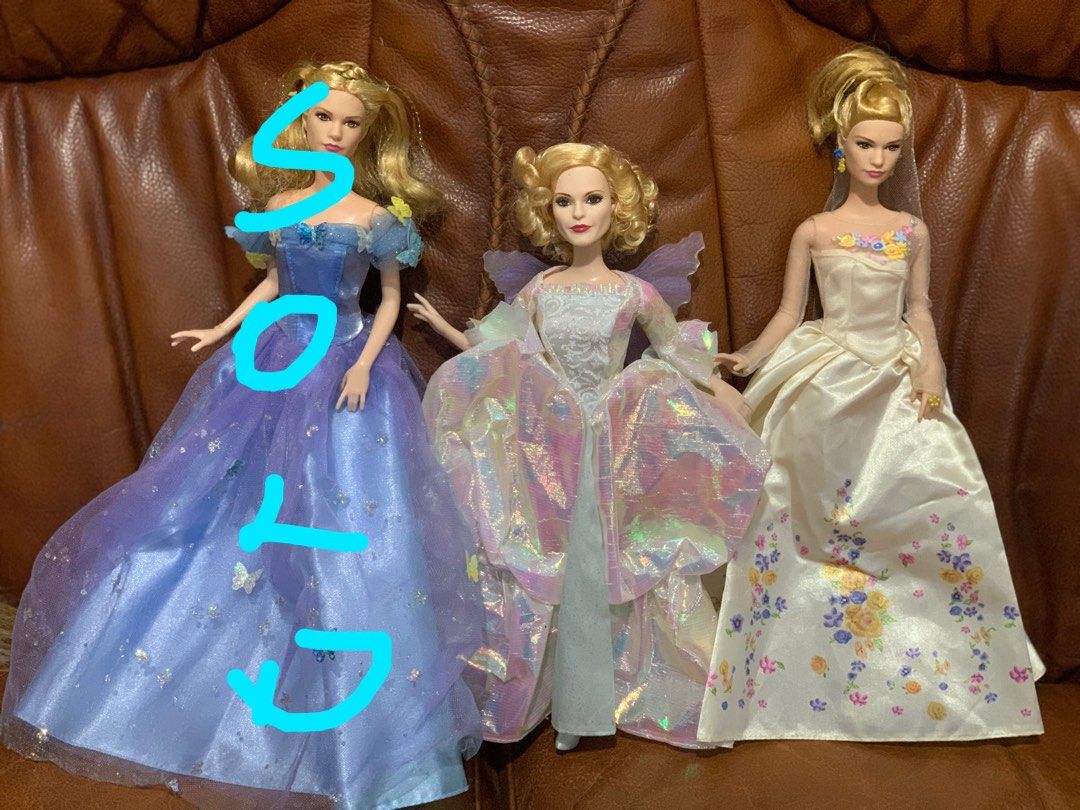 Cinderella Live Action Dolls (Category: Figurines & Statues) located in Davao. Submitted by riccirici (Listing ID 1281085852, Image 2). Description: Cinderella live action Dolls Mattel Disney Cinderella Royal Ball Good condition No shoes 3,500 php Mattel Disney Cinderella Fairy Godmother Good condition No shoes 3,500 php Mattel Disney Cinderella Wedding Day With Glass Slipper 3,500 php Good condition Location Davao City Courier J&T + Shipping cos
