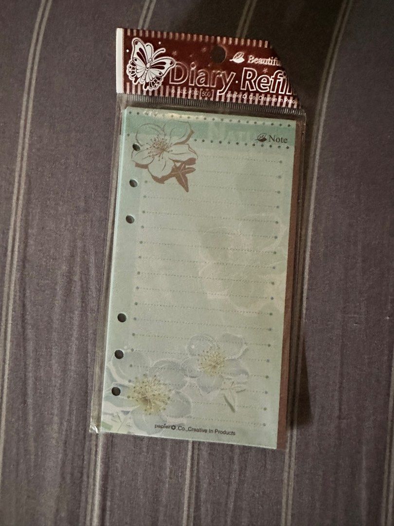 DAIRY OR PLANNER REFILL (Category: Stationery & School Supplies) located in Manila. Submitted by leyac (Listing ID 1389886020, Image 3). Description: A6 with 6 holes and 24 pages per pack..