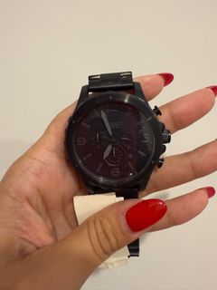 Fossil 全黑男裝手錶 (錶面偏大）64211357726338110