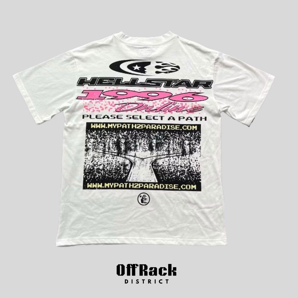 Hellstar “Path2Paradise” Graphic Tee (Category: Tshirts & Polo Shirts ) located in Las Pinas. Submitted by offrackdistrict (Listing ID 1389872854, Image 2). Description: Available S-XL Size chart already posted Pre-Order basis 6-8 days ETA Courier & Shipping 🛵Lalamove 🚚 J&T / LBC Meetup around Metro Manila only MOP 💳 Gcash/ Maya Should you have any queries, message us at Fb: OffRack District Ig: offrack.district.