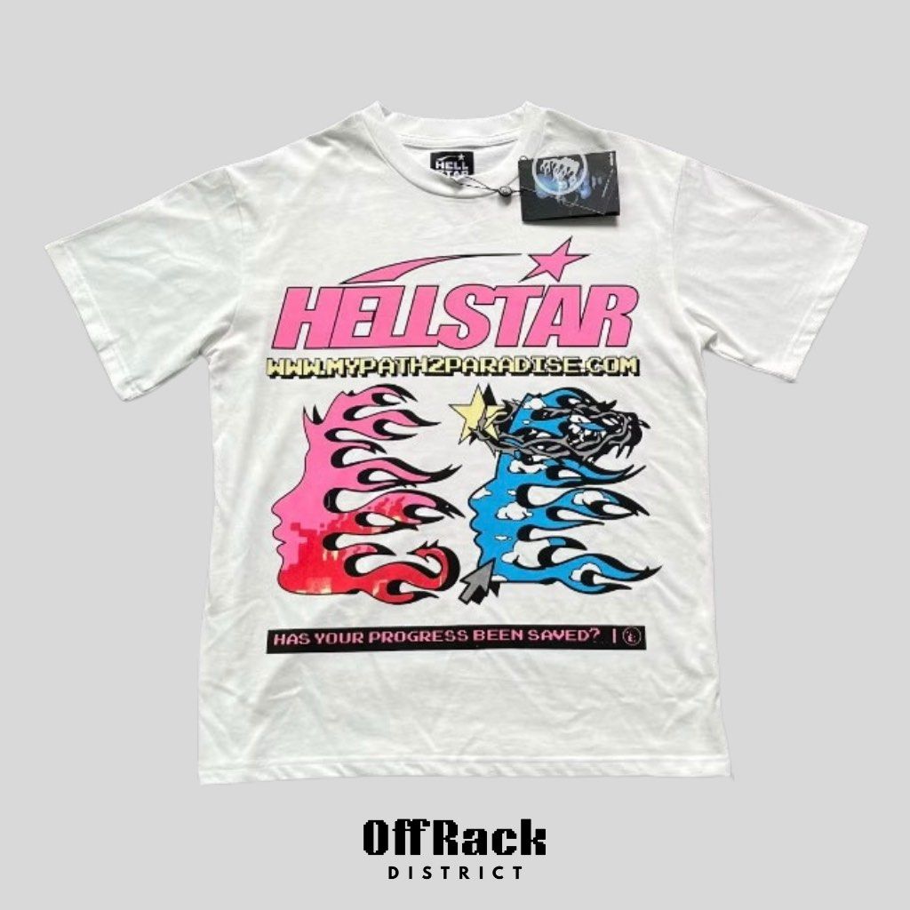 Hellstar “Path2Paradise” Graphic Tee (Category: Tshirts & Polo Shirts ) located in Las Pinas. Submitted by offrackdistrict (Listing ID 1389872854, Image 1). Description: Available S-XL Size chart already posted Pre-Order basis 6-8 days ETA Courier & Shipping 🛵Lalamove 🚚 J&T / LBC Meetup around Metro Manila only MOP 💳 Gcash/ Maya Should you have any queries, message us at Fb: OffRack District Ig: offrack.district.