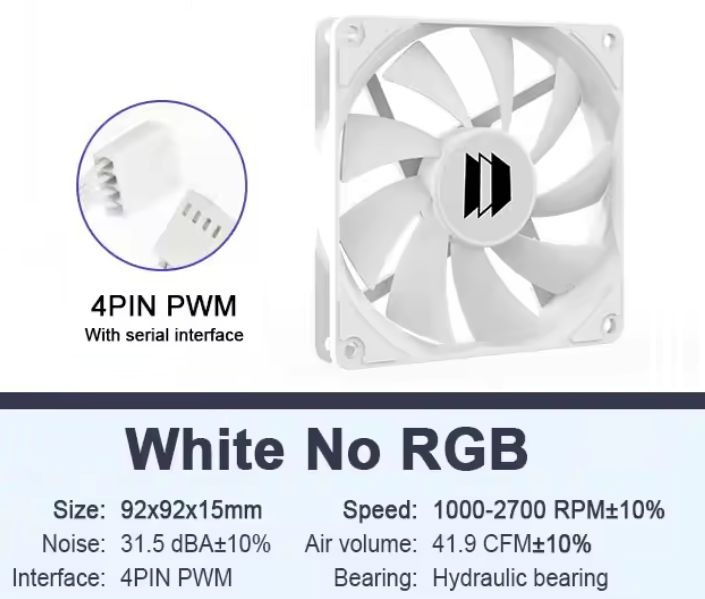 high flow 41.9 CFM 92mm slim 4pin PWM PC Case fan 90mm 9cm, Computers ...
