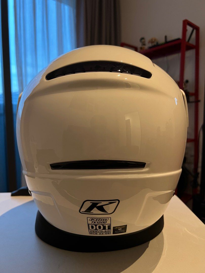 Klim TK1200 Karbon Modular Gloss White Helmet, Motorcycles