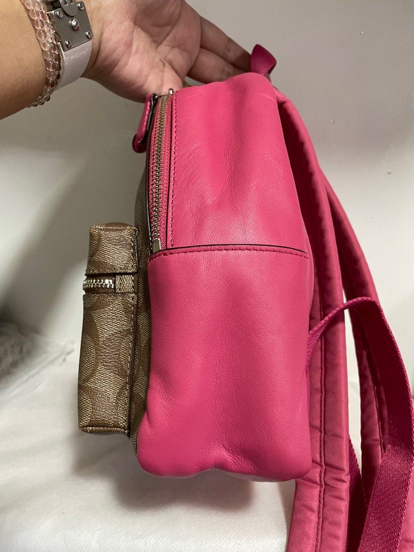 Like new authentic coach mini charlie backpack (Category: Luxury Bags & Wallets) located in Guiguinto. Submitted by prelovedinc2024 (Listing ID 1389857510, Image 3). Description: guaranteed authentic, bought in Japan issue is pressmark on the creed only no rubs, no cracks, very clean last photo is only for reference size: approx 7x8.5x3”.