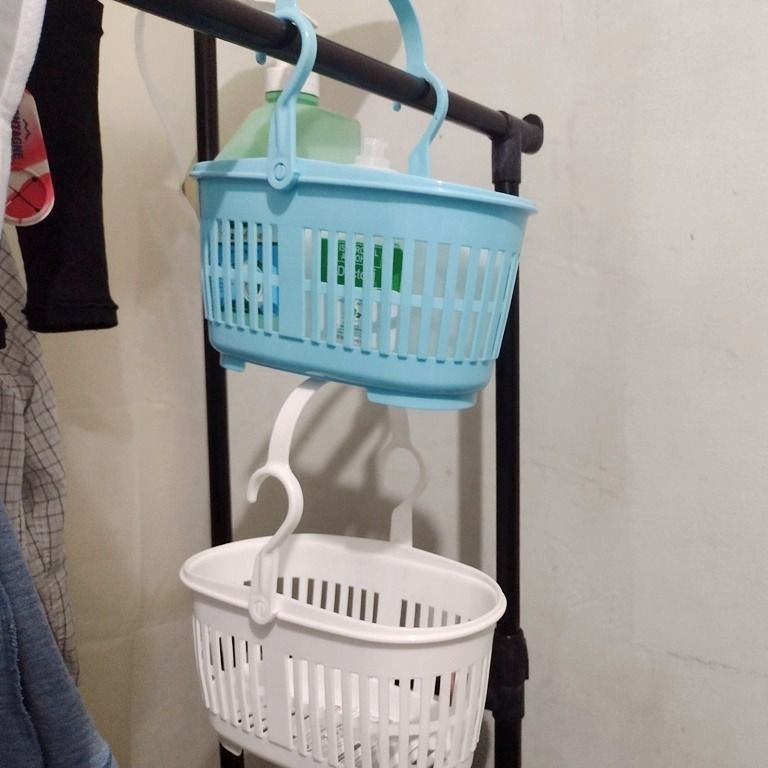Linkable Laundry / Shower Basket (Made in Japan) (Category: Storage Boxes & Baskets) located in Quezon City. Submitted by mondy_mond (Listing ID 1389914732, Image 1). Description: This Linkable Laundry / Shower Basket... *Made in Japan (See image #2) *Can be hanged on clothesline or clothes drying rack *Can be linked together at the bottom (See images #1, #5, & #7 for demonstration) *Great for storing & carrying clothes pins, shower essentials, k