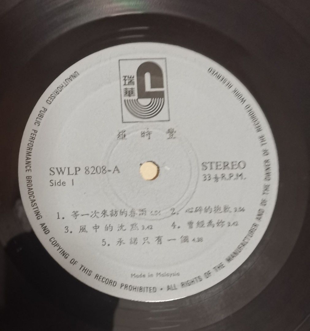 罗时丰专辑 Lo Shi Feng - Deng Yi Ci Lai Fang De Chun Yu Vinyl Record ...