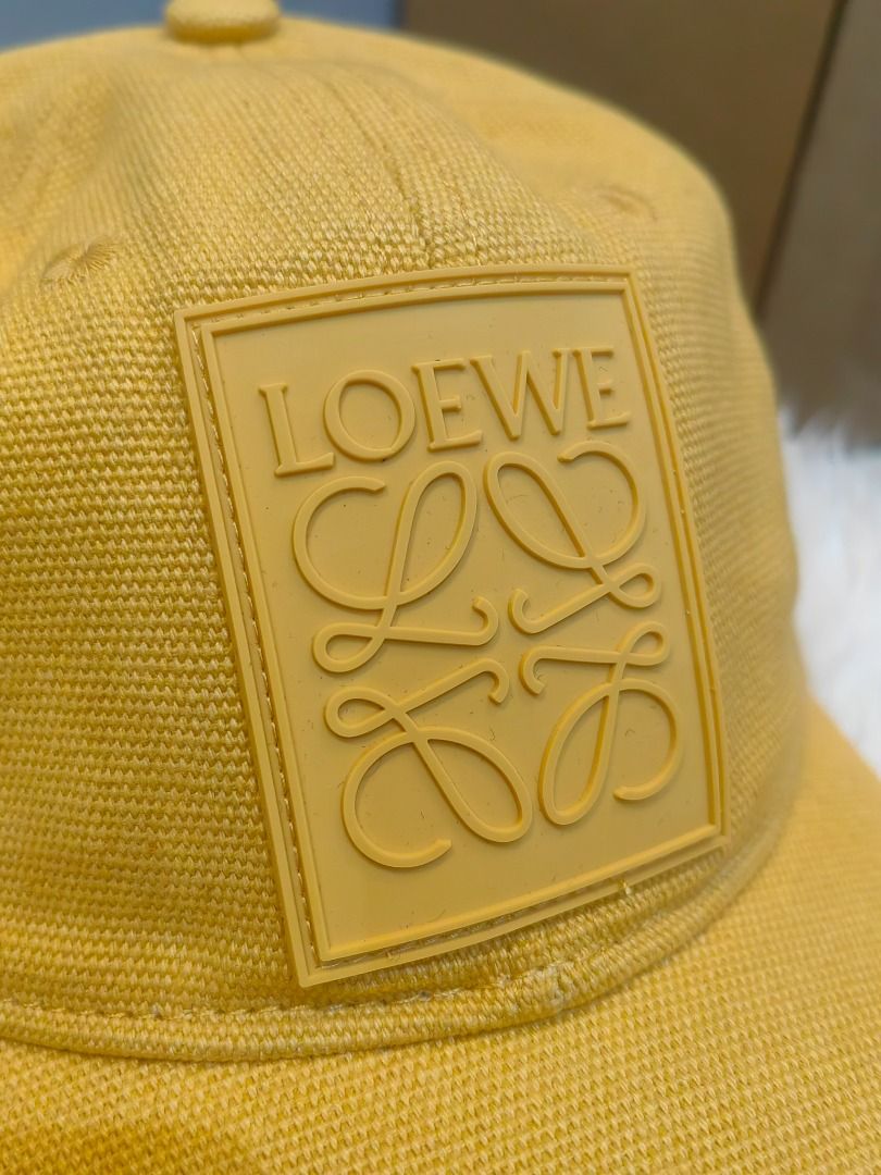 Loewe Yellow canvass cap unisex (Category: Caps & Hats) located in Cebu City. Submitted by erlacoleccion (Listing ID 1390020592, Image 2). Description: Fully embroidered canvas.