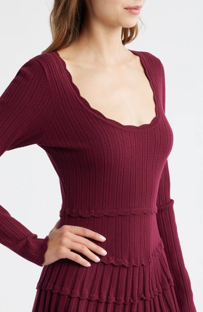 sweater knit bodycon dress Sweater Bodycon Midi Dress main image 1