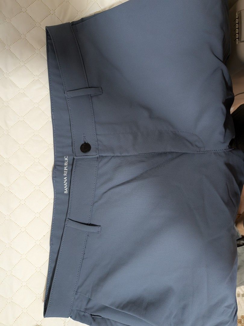 Men's Blue Polyester Pants (Category: Chinos) located in Binan City. Submitted by kypace33 (Listing ID 1390030879, Image 2). Description: Brand new, never worn, men's polyester fabric pants from Banana Republic in the US. They are too big for me so I'm selling them. Size 38x29. Comfortable and strong pant with no rips, holes, etc. Brand new!.