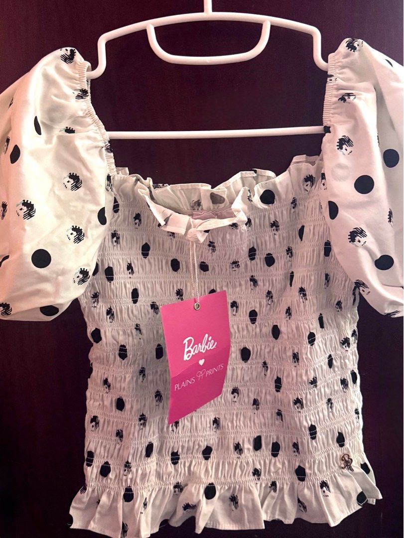 Plains and Prints Barbie Collection (Category: Blouses) located in Binan City. Submitted by mscocobutter (Listing ID 1389860435, Image 2). Description: Plains and Prints Top Barbie Collection🌸🎀🩷 📌S-XS (can also fit to S) 📌with bag and tag 📌 sample when worn from Plains and Prints IG account>>.