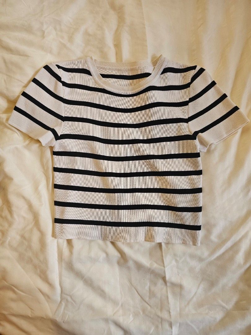 Striped Knitted shirt (Category: Shirts) located in Amadeo. Submitted by _cgbb (Listing ID 1389875663, Image 1). Description: Bought in Korea fits XS-S Used twice.