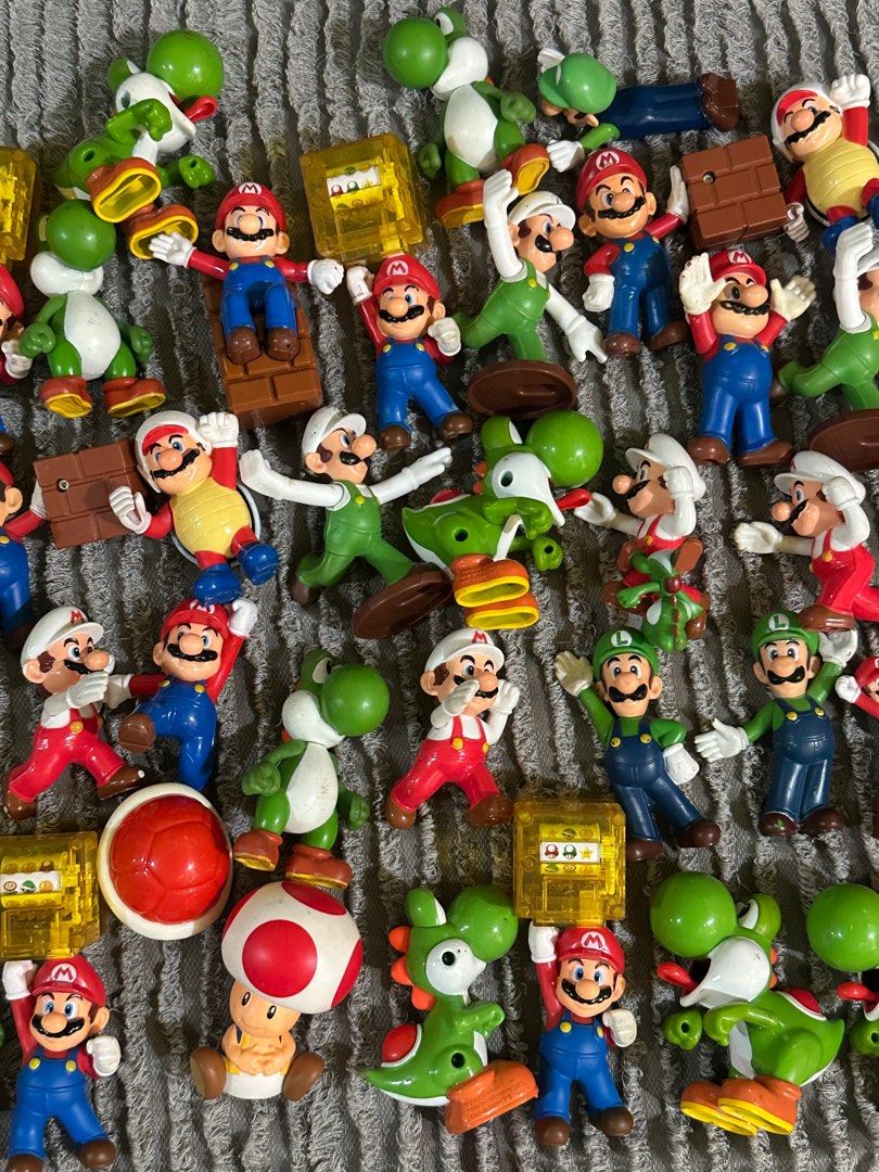 Super Mario Bros. meal toys bundle (Category: Character Goods) located in Manila. Submitted by eiya.love (Listing ID 1389880479, Image 3). Description: 45pcs+.