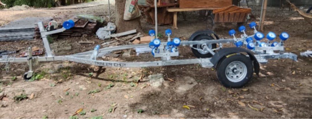 TRAILER CHOY FOR BOAT RIB520QR (Category: Industrial Equipment) located in Mandaluyong City. Submitted by shammyshop (Listing ID 1307705780, Image 3). Description: Dimension: 4750*1730mm Netweight: 240kg Max payload: 550kg Material：steel Axle : Single Surface treatment :Galvanized Color : silver Mark：Equipped ON STOCK LOCATION: FLORIDABLANCA PAMPANGA.