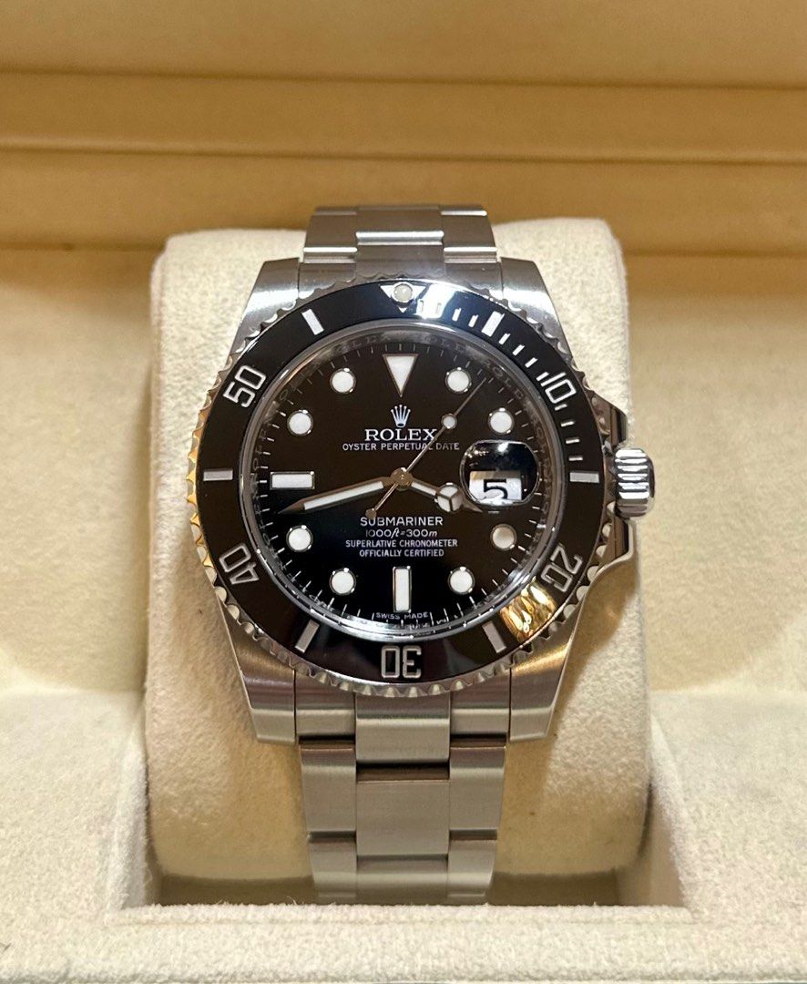 2016 Rolex Submariner Date 40mm 116610ln (Category: Luxury Watches) located in Manila. Submitted by hourglassgalleryph (Listing ID 1384675525, Image 1). Description: For Sale/ Trade : 🏷️ ₱585k only! - still negotiable 2016 Rolex Submariner Date 40mm Ref no. 116610LN Mint Like New 9.7/10 cond. Complete Set. - triple box, watch, manuals, guarantee card + authentication receipt 💯 Open for Authentication. Guaranteed Authentic or Money Back. Meet up