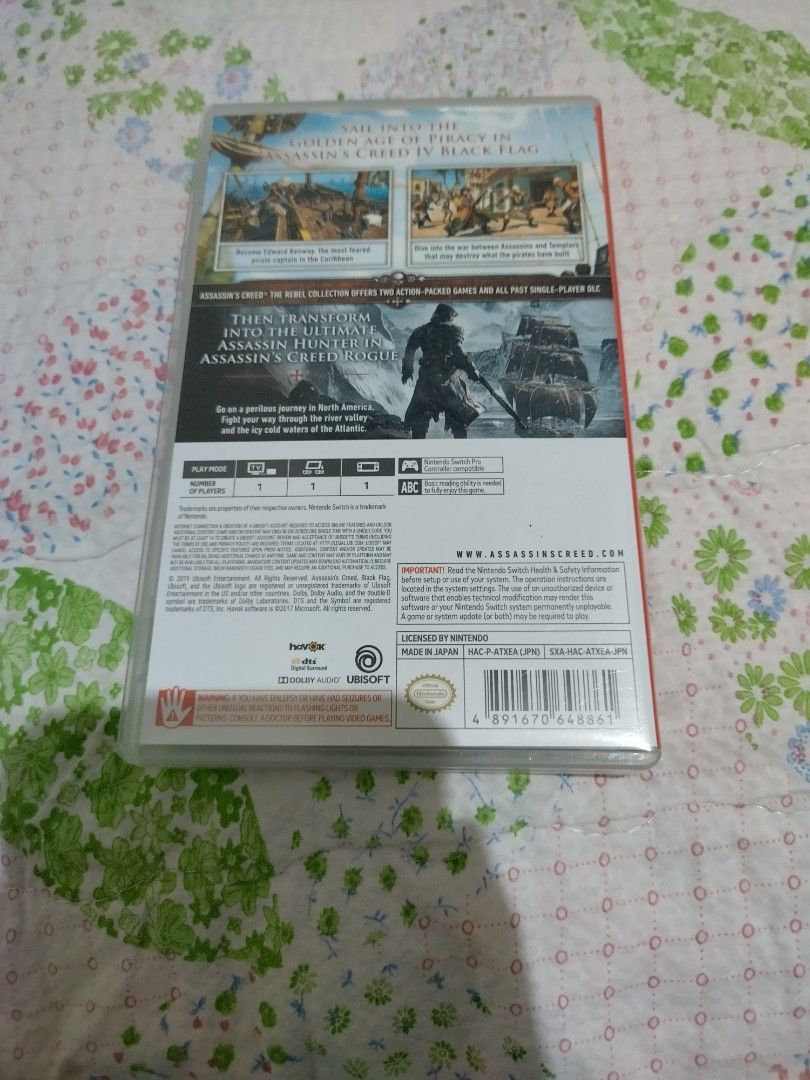 Assassin's Creed The Rebel Collection (Category: Nintendo) located in Aroroy. Submitted by goldenwolf21 (Listing ID 1384660658, Image 2). Description: Assassin's Creed The Rebel Collection for sale for Nintendo switch 2, switch 1 or lite 1 x Nintendo Switch case 1 x Game MOP Gcash/BPI/Landbank buyer shoulder the shipping fee JRS/LBC/JNT/JORO pm for inquiries.