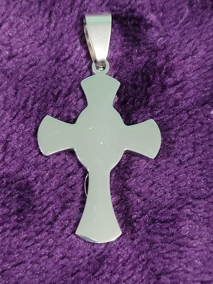 AUTHENTIC STAINLESS SILVER HOLY ST. BENEDICT CRUCIFIX PENDANT (Category: Religious Items) located in Makati City. Submitted by juriexpi (Listing ID 1384781613, Image 3). Description: AUTHENTIC STAINLESS SILVER HOLY ST. BENEDICT CRUCIFIX PENDANT ✅️brand new and comes with gift pouch packaging ✅️perfect for personal use or for gift.