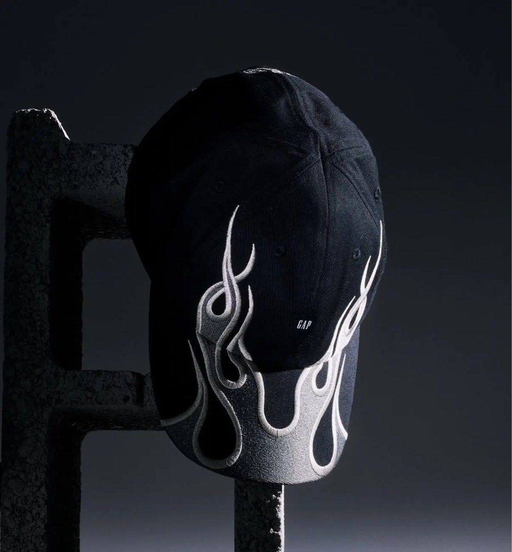 Balenciaga x Gap x Yeezy Flame Cap (Category: Caps & Hats) located in Quezon City. Submitted by juststuff07 (Listing ID 1384795183, Image 1). Description: - ONHAND, READY TO SHIP - Worn only once for a short period of time. Doesn't really fit my head shape lol. - Great details - No issues.