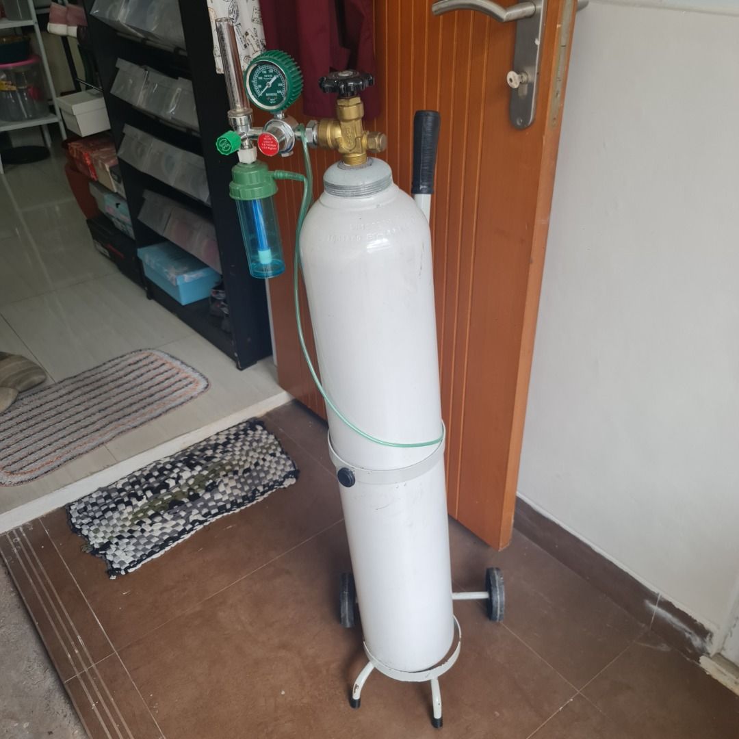 Tabung Oksigen Medis 1.5m³ + Regulator & Flowmeter Biomedix, Serba ...