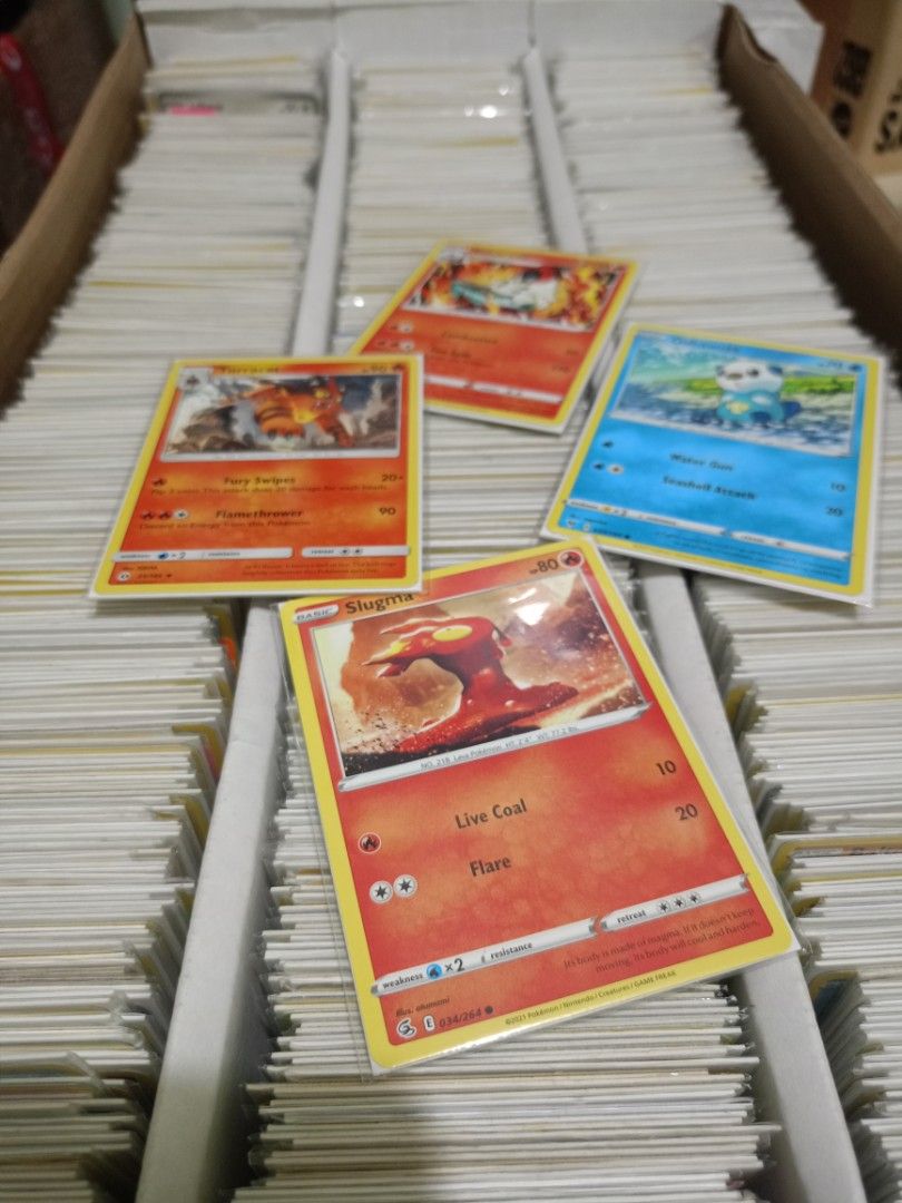 Cards (Category: Raw Singles) located in Manila. Submitted by aterizz (Listing ID 1384784577, Image 3). Description: authentic pokemon cards 1200 pcs for 3800 pesos only with sleeves and board courier : Lalamove.