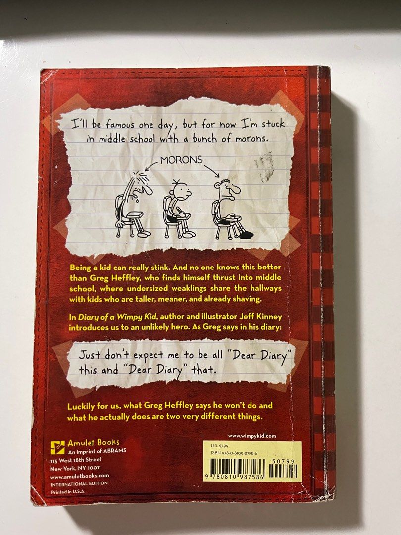 Diary of a Wimpy Kid (Category: Children's Books) located in Manila. Submitted by lestuff07 (Listing ID 1384794515, Image 2). Description: Even though heavily used, well taken care of. Willing to give discounts!☺️ .