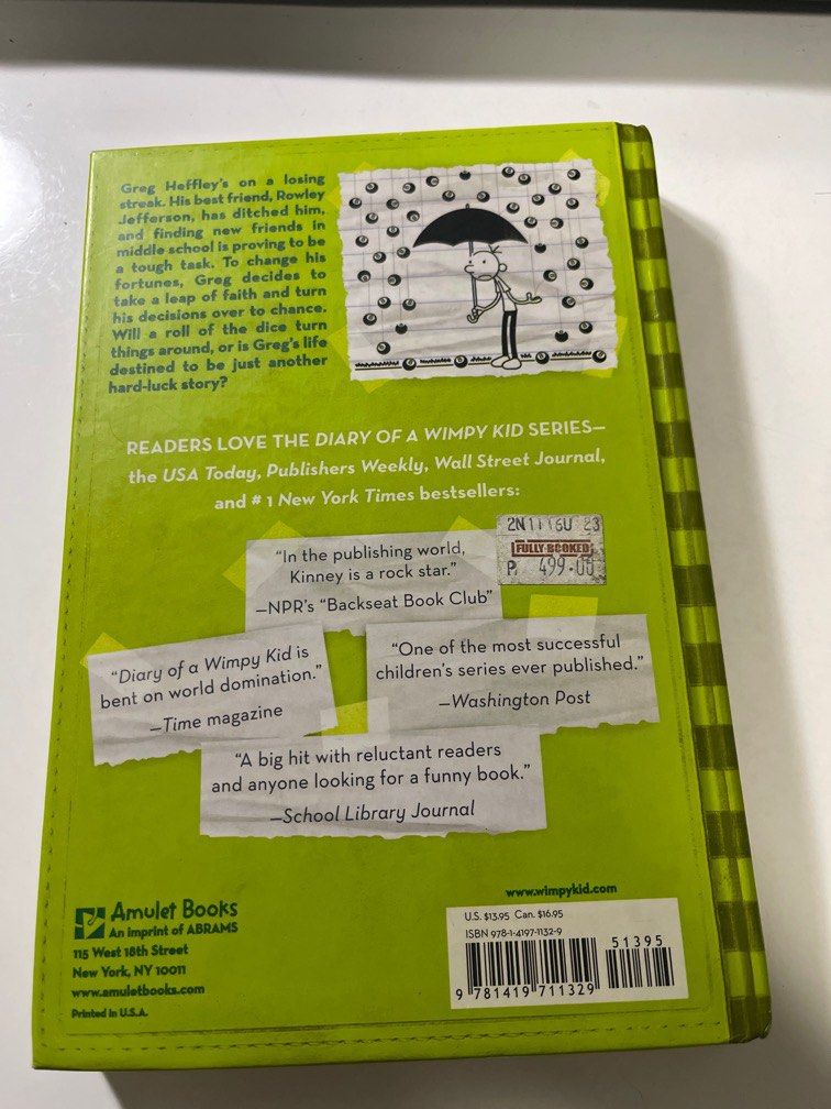 Diary of a Wimpy Kid: Hard Luck (Category: Children's Books) located in Manila. Submitted by lestuff07 (Listing ID 1384799677, Image 2). Description: Hardbound, well taken care off even though there are minor defects .