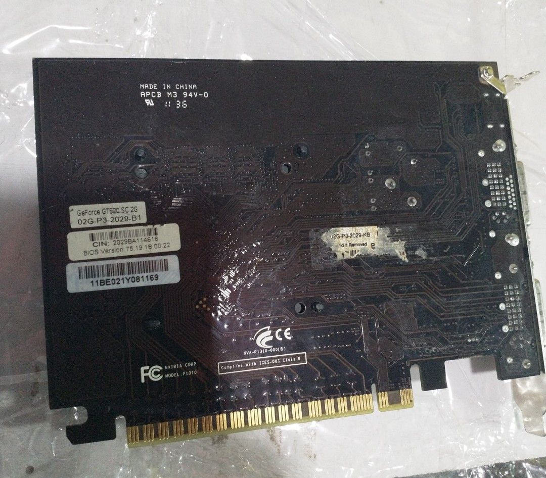 EVGA NVIDIA GT520 2GB Video Card GPU (Category: Computer Parts) located in Cainta. Submitted by whiteelephantph (Listing ID 1384753276, Image 3). Description: good. kakabaklas lang rfs: nag upgrade na.