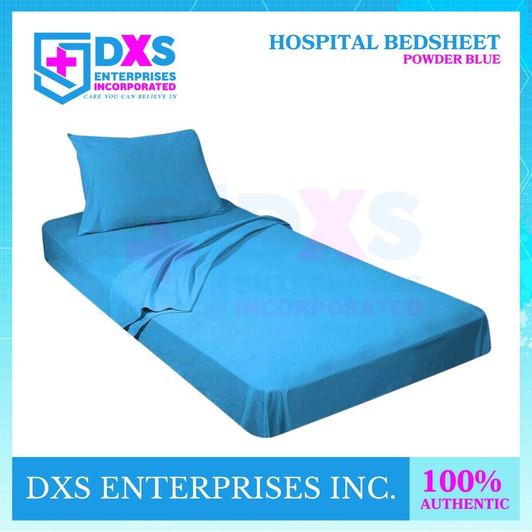 HOSPITAL BED SHEET POWDER BLUE (Category: Medical Supplies & Tools) located in Quezon City. Submitted by andrea_dxs (Listing ID 1384685902, Image 2). Description: HOSPITALBED SHEET Size: 76x36x8 Inches Color: Powder blue Fabric: 100% Canadian Cotton Washable and Reusable Indidually Packed Breathable Garterized Fitted Sheet .