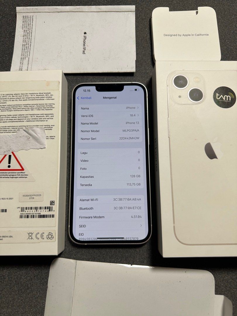 Iphone 13 basic 128 gb ibox starlight, Telepon Seluler & Tablet, iPhone ...