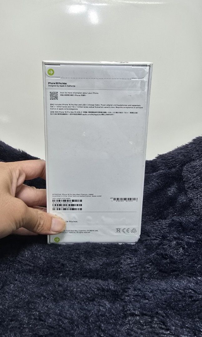 Iphone 16 Promax 256gb HK Variant Dual Sim (Category: iPhone 16 Series) located in Quezon City. Submitted by samanthaga21954 (Listing ID 1384683198, Image 3). Description: Iphone 16 Promax 256gb HK Variant Dual Sim Brandnew Sealed with Warranty Onhand Stock FB Page:SAMANTHA MOBILE GADGETS.