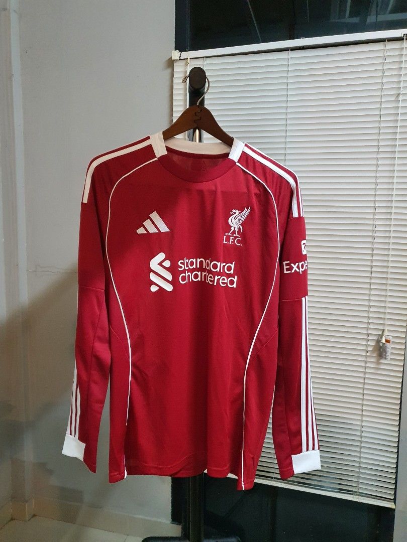 Liverpool FC Home 2025/2026 Long Sleeve LS Adidas LFC Official ...
