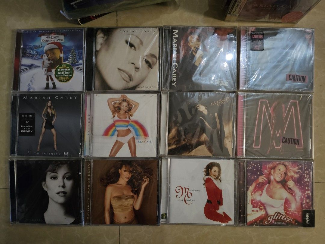 Mariah Carey Discography Package (Category: CDs & DVDs) located in Manila. Submitted by naserrano (Listing ID 1384678469, Image 1). Description: Selling Pre-loved Mariah Carey Cd and Dvd's with posters and special ornaments. special edition Christmas, casettes, vinyls and cd single. pleaee check the photos. this is NOT SOLD per peice, this is a bundle. thanks. origin: Japan, usa, philippines..