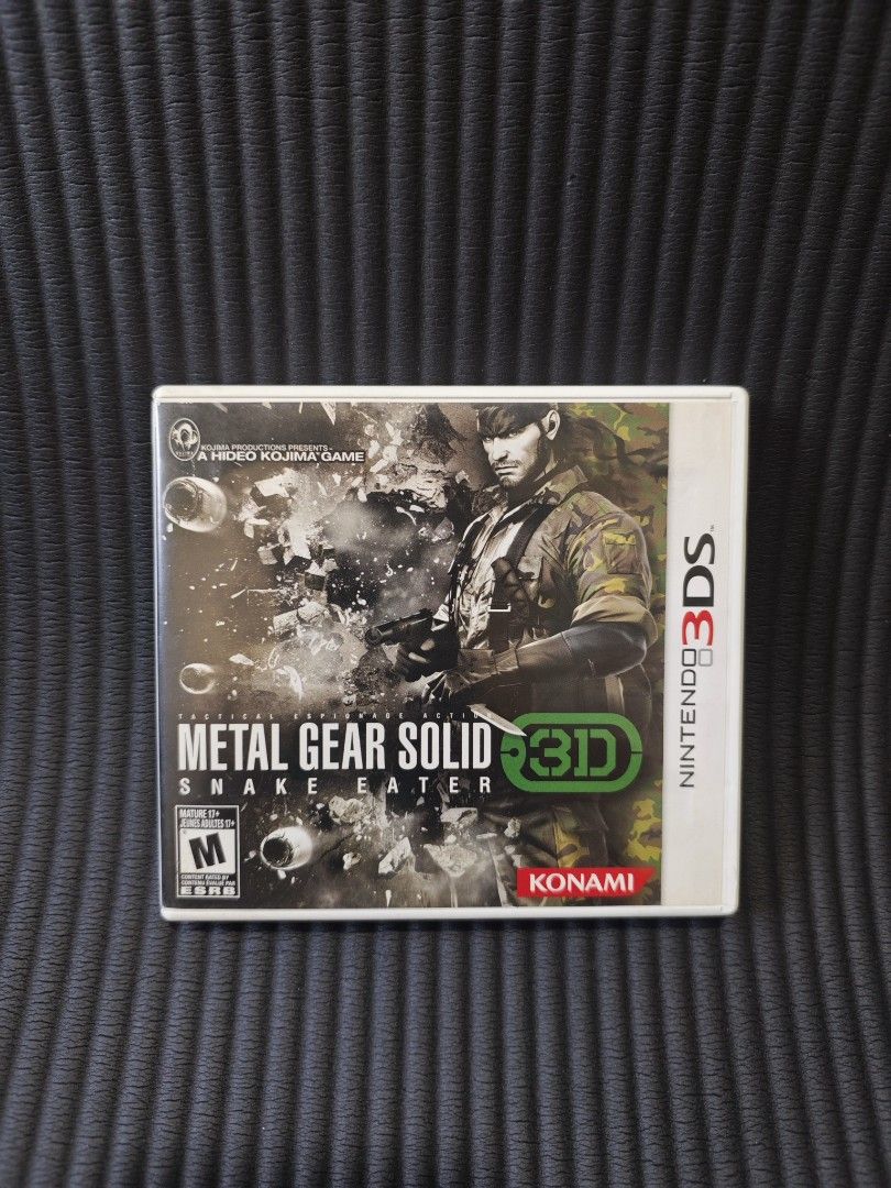 Metal Gear Solid Snake Eater 3D 3DS Game (Category: Nintendo) located in Quezon City. Submitted by shopme_gadget30 (Listing ID 1384679210, Image 1). Description: kindly read the details first for sale fixed price good Condition tested and working With case , game card and manual compatible to Nintendo 3ds usa region rare Shoopppppeee —,✅ can check out pm for the linnnkkk (If shoopppee check out, price is higher because of shooppppeee deduction qc