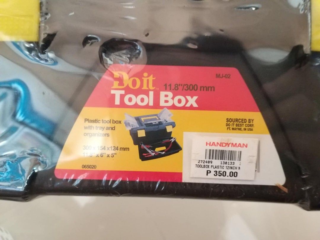 New Tool Box (Do it Brand from Handyman) (Category: Construction Tools & Equipment) located in Manila. Submitted by amarijapansurplus (Listing ID 1384674436, Image 2). Description: New Tool Box (Do it Brand from Handyman) what u see is what u get as is MOD:Pick-up or Lalamove (motorcycle) Loc. Panginay, Balagtas, Bulacan.