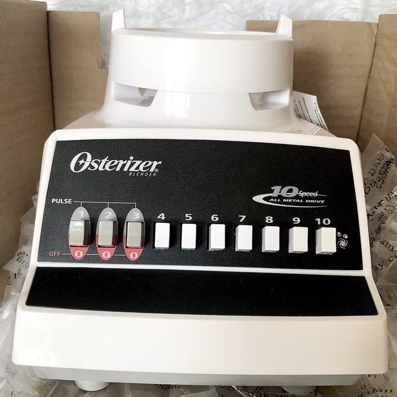 Oster / Osterizer 10-Speed Machine Blender Base / Machine Base Only (Category: Juicers, Blenders & Grinders) located in Mandaluyong City. Submitted by brandsforless.ph (Listing ID 1384673357, Image 2). Description: • BRAND NEW • MACHINE BASE ONLY • GLASS JAR AND BLADE ASSEMBLY NOT INCLUDED • Model 4172 • 10 speed push button all metal drive • 230V - 60Hz • Powerful 375W Motor with pulse option for precise blending • NOTE: Older Oster blade assemb