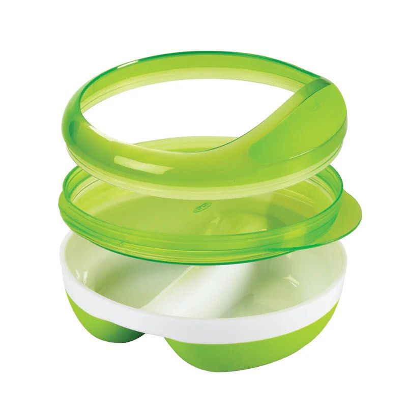 Oxotot feeding dish and Nuby spoon (Category: Breastfeeding & Bottle Feeding) located in Quezon City. Submitted by d.archive (Listing ID 1384689870, Image 1). Description: OXO TOT DIVIDED FEEDING DISH WITH REMOVABLE TRAINING RING AND NUBY SILICONE SPOON .