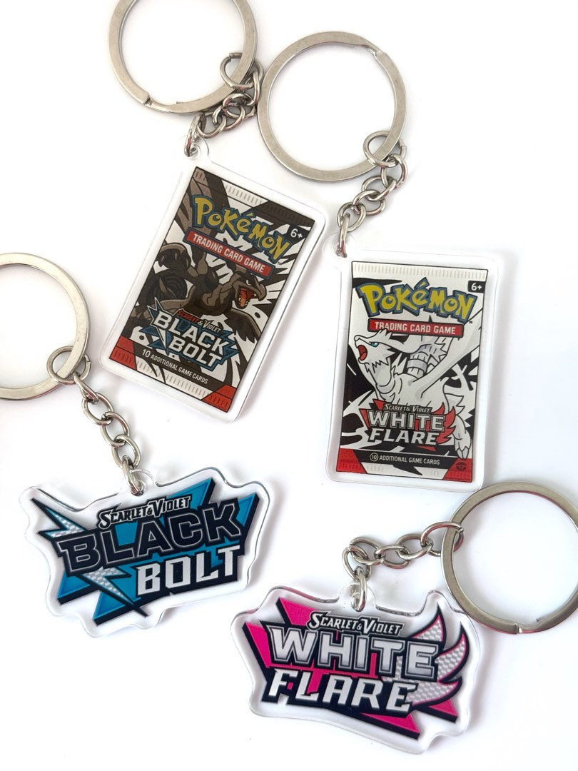 Keychains Scarlet Pokemon Scarlet & Violet Keychains - Black Bolt & White Flare, Hobbies ...