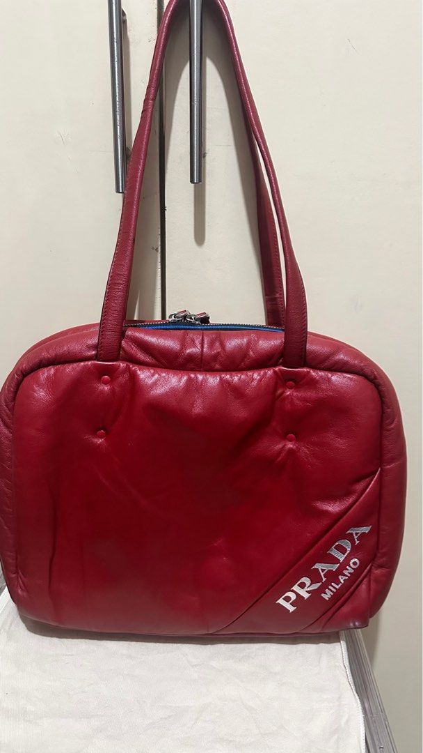 Prada Padded Bowler Bag Nappa Leather (Category: Luxury Bags & Wallets) located in Manila. Submitted by buy.that.bag (Listing ID 1384827460, Image 1). Description: Guaranteed Authentic Bag Only Flaws: Missing keyring otherwise excellent condition MOP: BDO/BPI/Gcash Shipping c/o buyer PIOG.