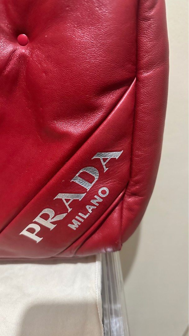 Prada Padded Bowler Bag Nappa Leather (Category: Luxury Bags & Wallets) located in Manila. Submitted by buy.that.bag (Listing ID 1384827460, Image 2). Description: Guaranteed Authentic Bag Only Flaws: Missing keyring otherwise excellent condition MOP: BDO/BPI/Gcash Shipping c/o buyer PIOG.