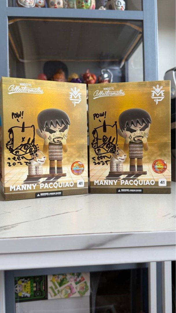 Reen Barrera - Manny Pacquiao LE5000 (collectormates) SIGNED (Category: Vintage Collectibles) located in Las Pinas. Submitted by alilbitofeverything.ph (Listing ID 1384801265, Image 2). Description: 💎 Signed box + Signed Figure + boxes in mint condition 💎 Selling 2 sealed boxes! *opened piece is personal and not for sale hehe* 📍 Free delivery in Makati 📦 If shipping, SF is shouldered by the buyer .
