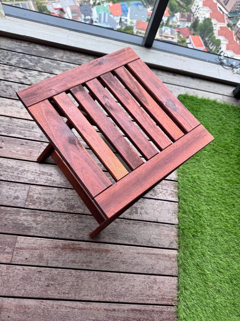 Solid Wood Stool Foldable (Category: Chairs) located in Singapore. Submitted by hanjiro.plantar (Listing ID 1384650116, Image 2). Description: I have 2 of this solid wood stool that I don’t really use. Letting go to make space. .