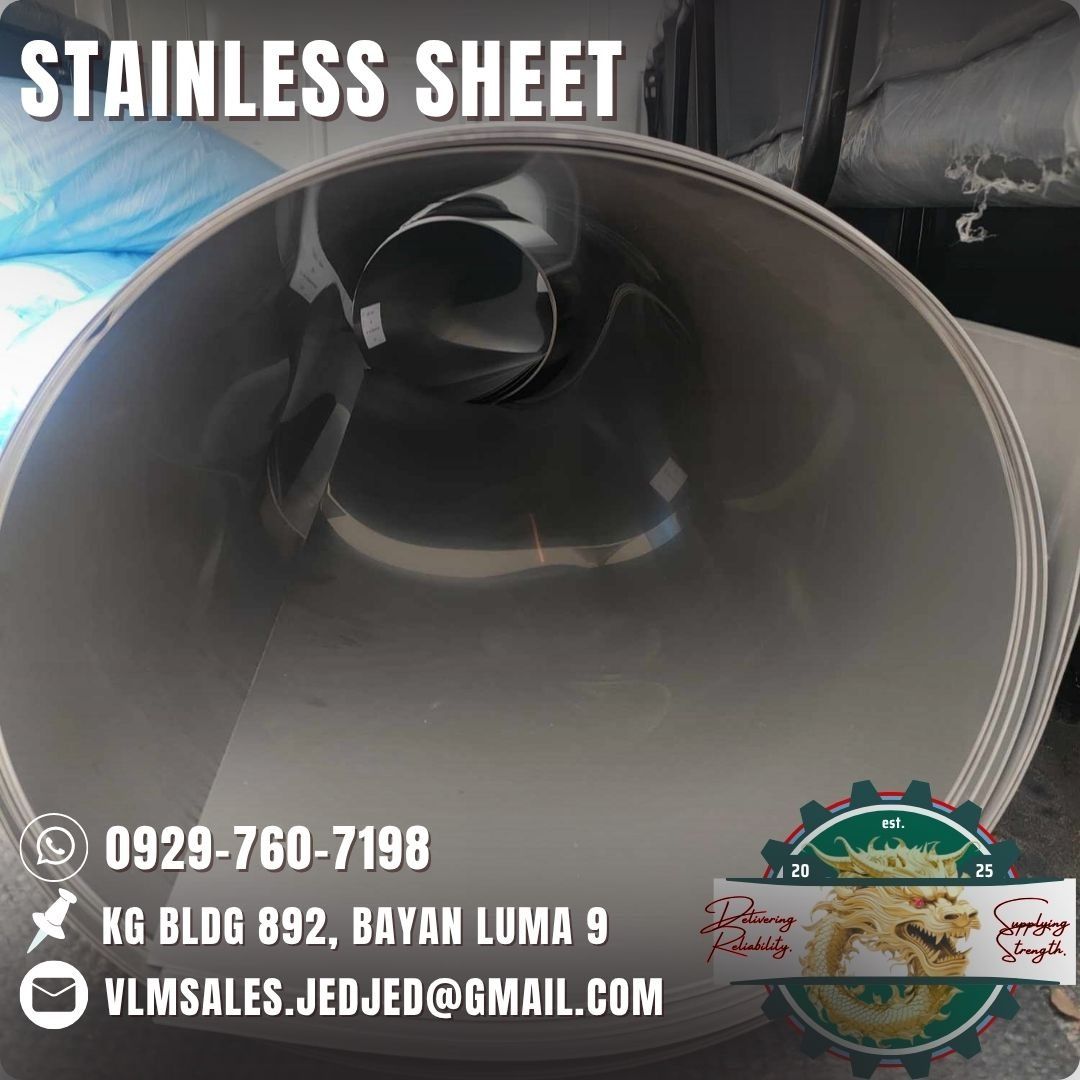 Stainless Sheet (Category: Construction & Building Materials) located in Manila. Submitted by vlmhardwarevennice (Listing ID 1384685080, Image 3). Description: VLM Hardware and Construction Supplies Message and get a quote now! 📍 KGV Building, 892 Bayan Luma 9 City of Imus, Cavite Satellite office at manila .