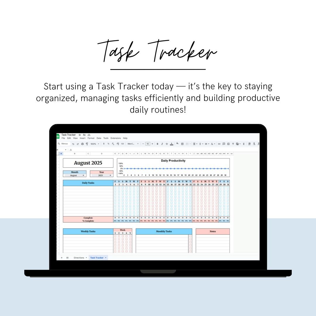 Task Tracker | Habit Tracker | To do list | Work log sheet | Job ...
