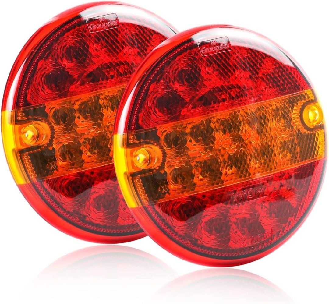 Universal Rear Reverse Lamp 2 Pieces - Trailer Round Truck Tail Light ...