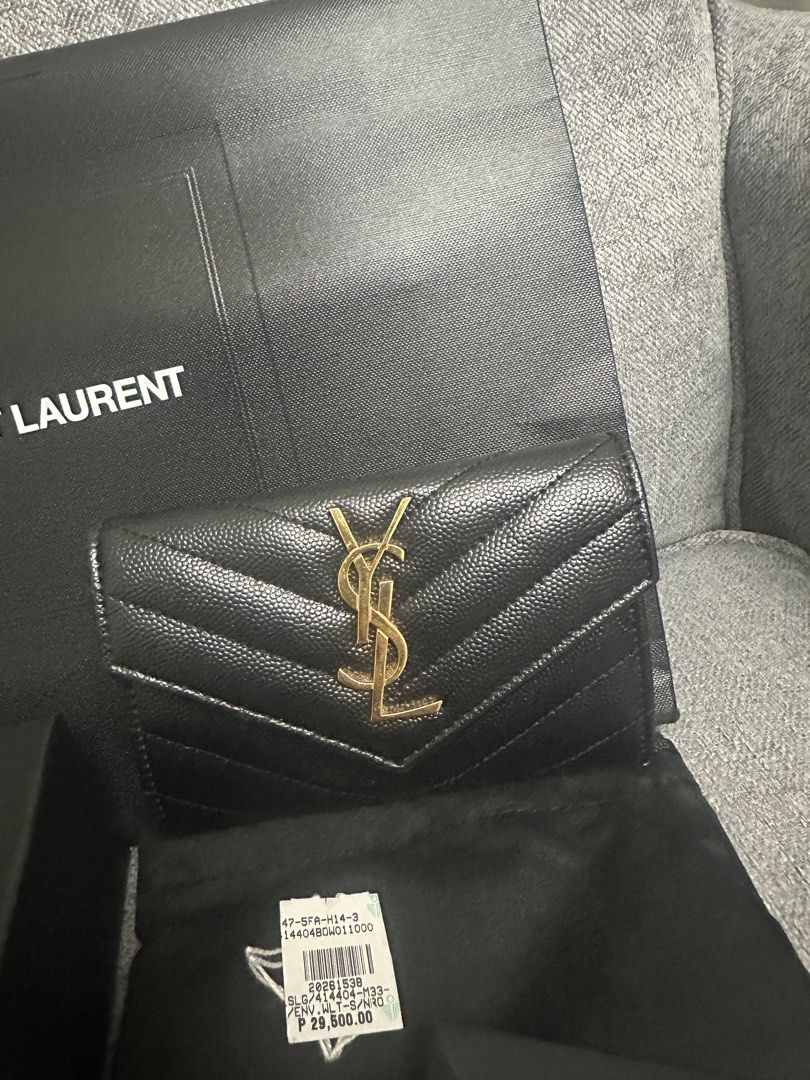 YSL Card Holder (Category: Luxury Bags & Wallets) located in Lipa City. Submitted by mariegaring (Listing ID 1384738750, Image 3). Description: Good as new. I just bought the wrong item — I was supposed to get a slim card holder, but this one is actually a wallet with card slots. It’s too thick for my slim bag. I only need a slim one..