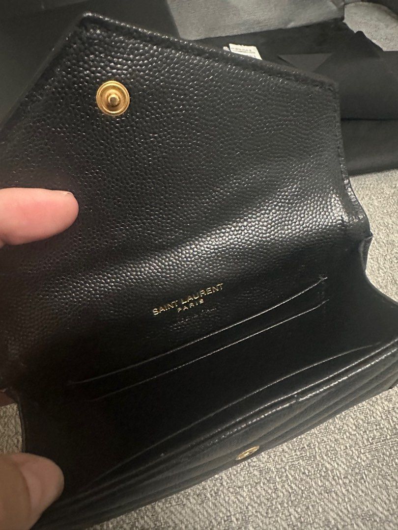 YSL Card Holder (Category: Luxury Bags & Wallets) located in Lipa City. Submitted by mariegaring (Listing ID 1384738750, Image 2). Description: Good as new. I just bought the wrong item — I was supposed to get a slim card holder, but this one is actually a wallet with card slots. It’s too thick for my slim bag. I only need a slim one..