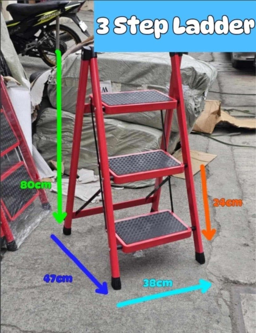 Layer Ladder 3 Layer Ladder, Furniture & Home Living, Home Improvement ...