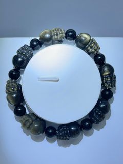 全新 頂級金曜石貔貅手串 11mm 金曜石 金曜石貔貅 雙面光金曜石 黑曜石 天然水晶 手串 手鏈 晶簇 晶鎮 水晶球 能量柱 水晶柱 水晶擺設 買滿HK$100面交只限寶琳64189682648066110