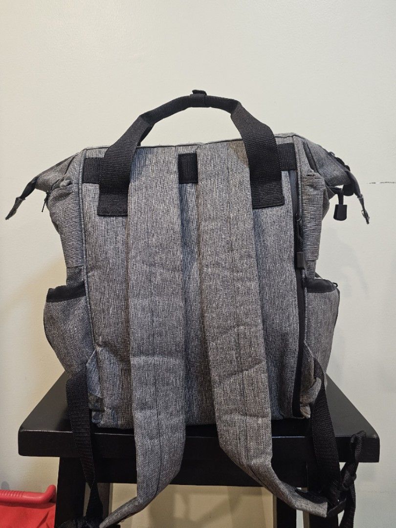 Banff baby bag large in gray (Category: Diaper Bags & Wetbags) located in Quezon City. Submitted by marie.kn (Listing ID 1384853337, Image 2). Description: why i chose the diaper bag - can be used as backpack, sling and hand bag - carries all stuff including milk bottles and pump - waterproof dimension : height 15" length 11" width 11' RFS decluttering.