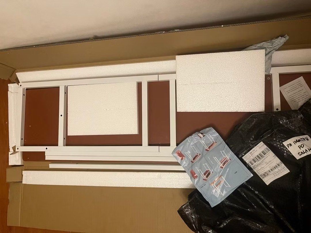Console Table | 140x40x75 (Category: Tables & Sets) located in Manila. Submitted by idkzie (Listing ID 1384981075, Image 2). Description: 1 stock only — not assembled but complete parts and screws — box is currently bubble wrapped — price slightly nego — no cod — shipping thru sdd only DM for rfs.